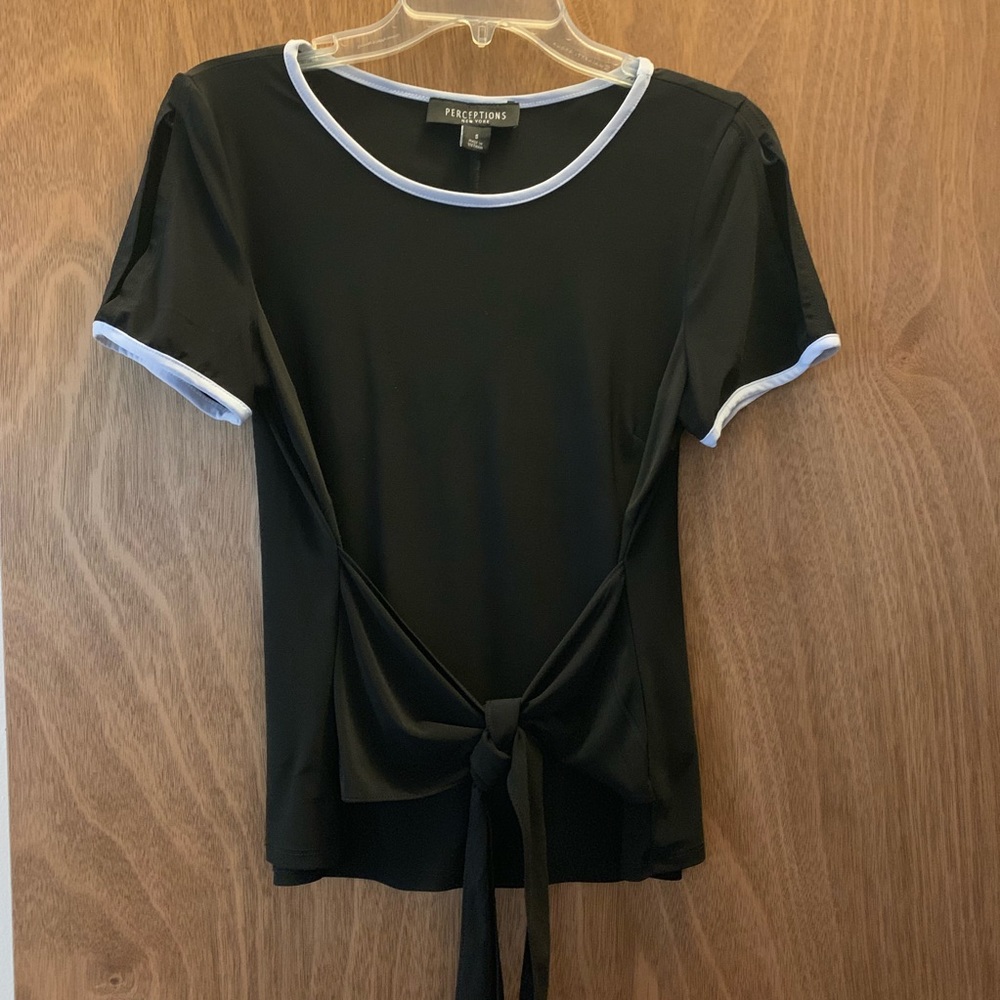 Black/ White Cold Shoulder Top